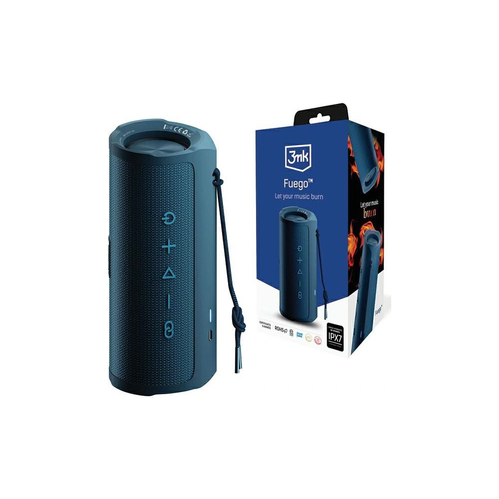 Hurtownia GSM - Vezeték nélküli hangszóró 3MK Fuego 30W Bluetooth 5.3 TWS IPX7 kék/blue - 3MK5280 - {ean13} - Hurt