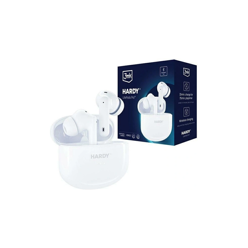 Wholesale 3MK Hardy LifePods Pro Bluetooth 5.3 ANC wireless headphones white - 3MK5281 - {ean13} - Hurt
