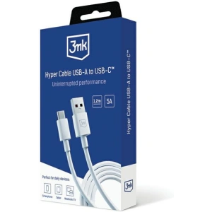 Hurtownia GSM - Kabel 3MK Hyper Cable USB-A / USB-C 5A 60W 1.2m biały/white - 3MK5283 - {ean13} - Hurt