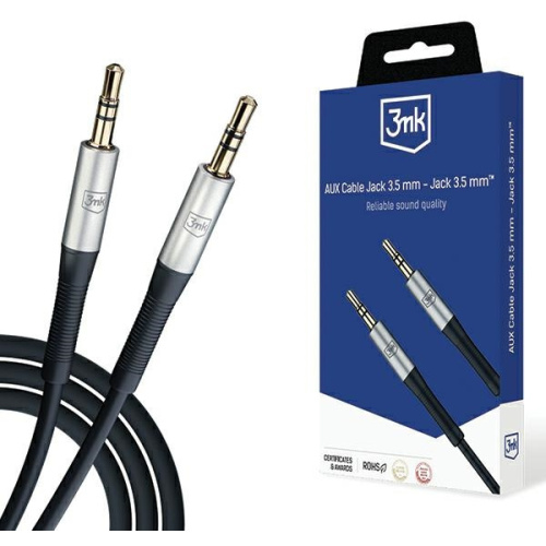 3MK Distributor - 5903108528771 - 3MK5287 - 3MK AUX cable jack 3.5mm / jack 3.5mm 1m - B2B homescreen