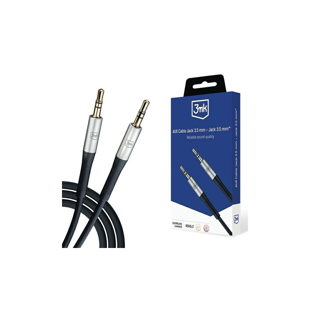 Hurtownia GSM - Cablul 3MK AUX jack 3,5mm / jack 3,5mm 1m - 3MK5287 - {ean13} - Hurt