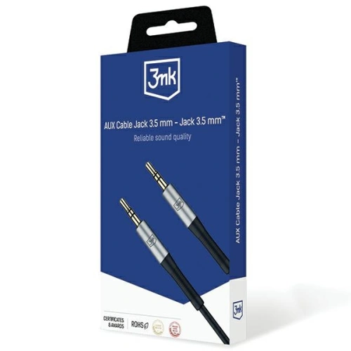 Kabel 3MK AUX jack 3,5mm / jack 3,5mm 1m