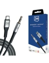 Kabel 3MK AUX USB-C / jack 3,5mm 1m
