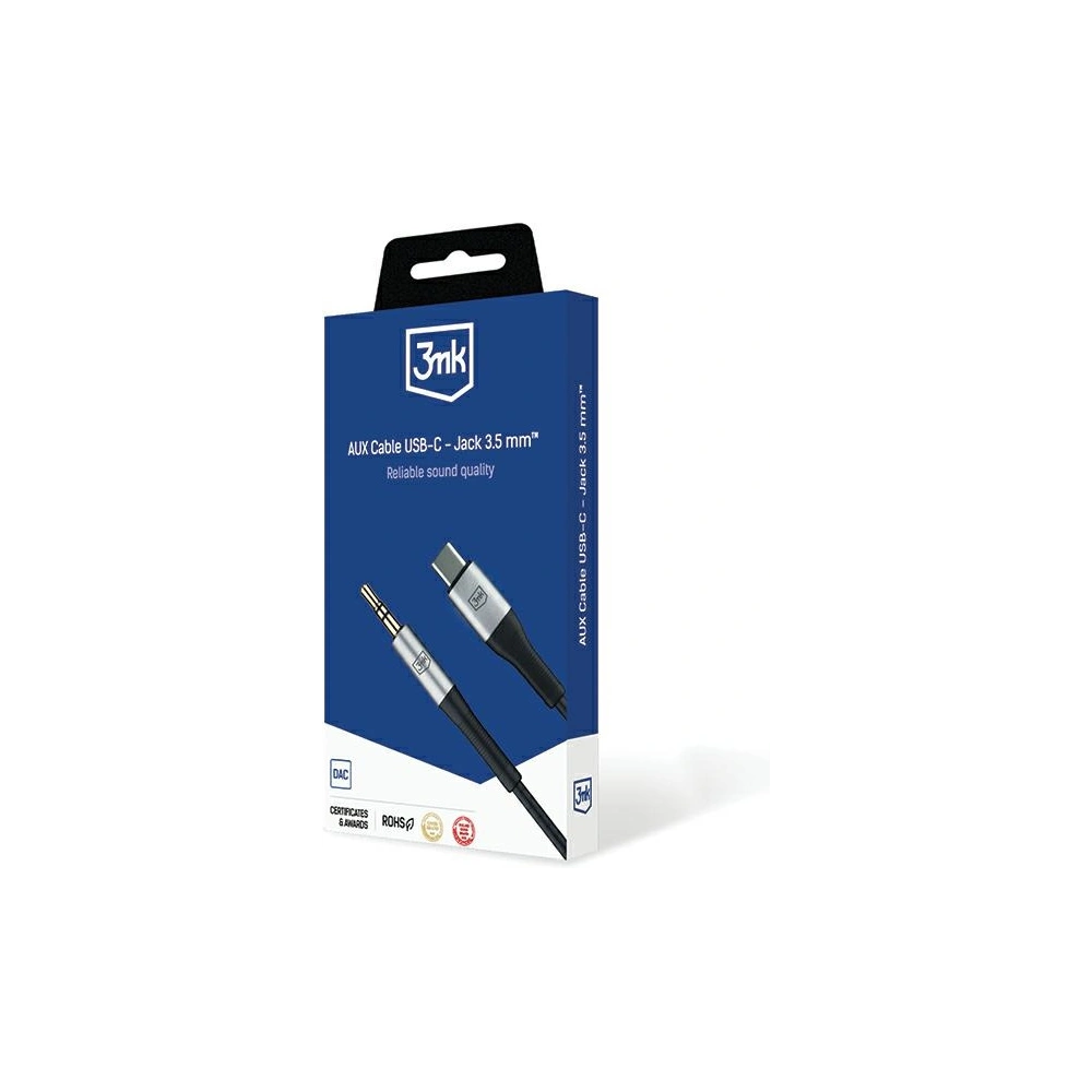 Kabel 3MK AUX USB-C / Klinke 3,5mm 1m