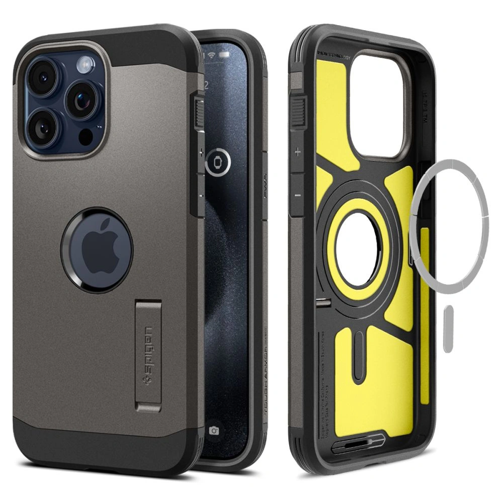 Wholesale Spigen Tough Armor Mag MagSafe Apple iPhone 15 Pro Max Gunmetal - SPN3113 - {ean13} - Hurt