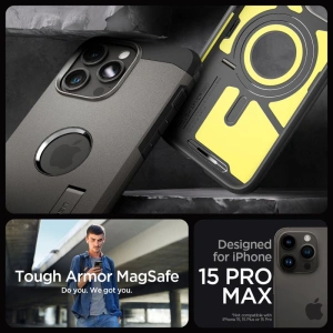 Hurtownia GSM - Case Spigen Tough Armor Mag MagSafe Apple iPhone 15 Pro Max Gunmetal - SPN3113 - {ean13} - Hurt