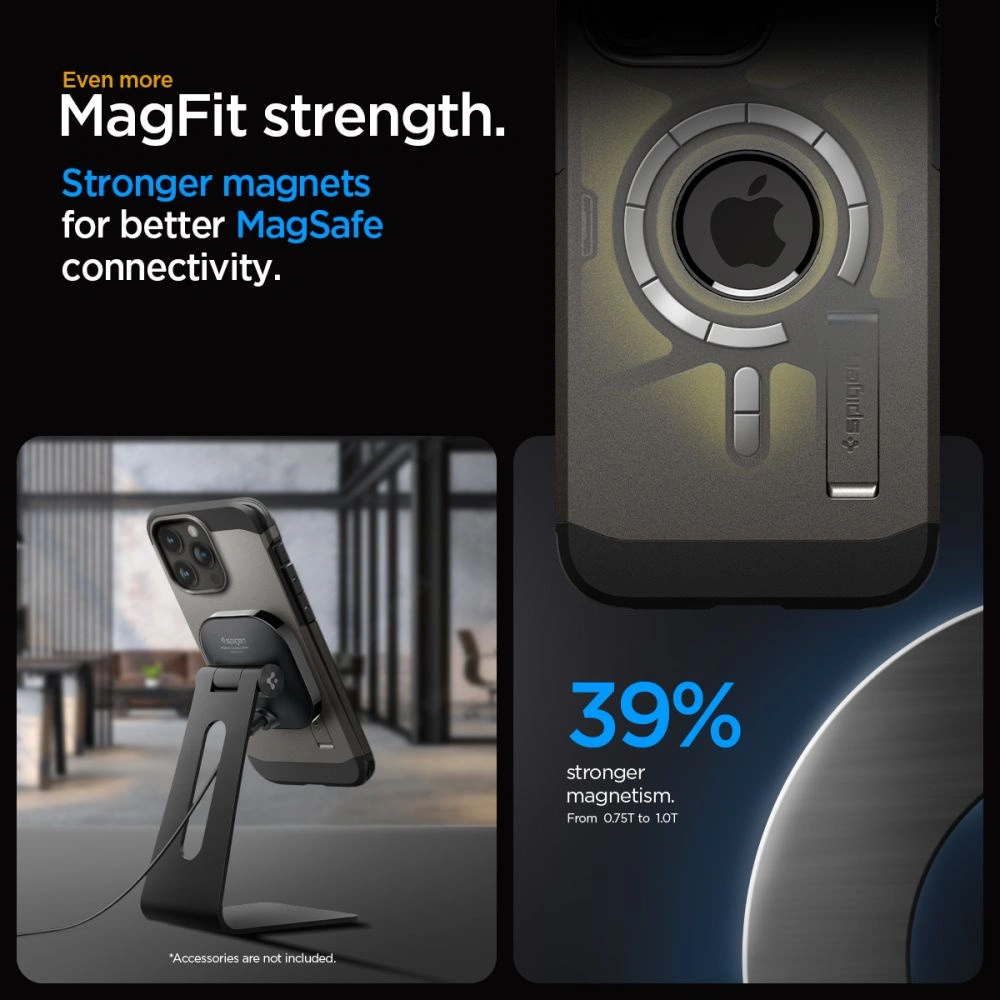 Wholesale Spigen Tough Armor Mag MagSafe Apple iPhone 15 Pro Max Gunmetal - SPN3113 - {ean13} - Hurt