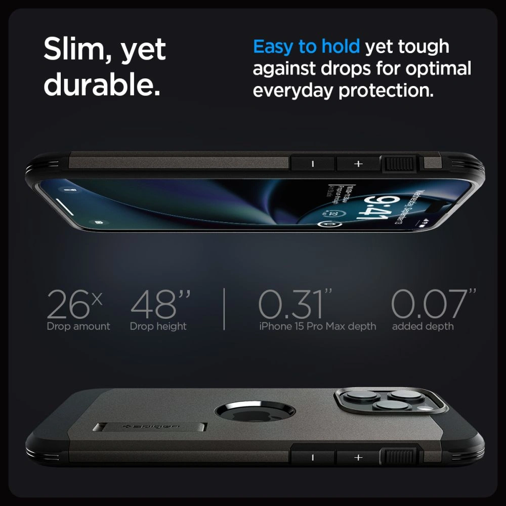 Hurtownia GSM - Etui Spigen Tough Armor Mag MagSafe Apple iPhone 15 Pro Max Gunmetal - SPN3113 - {ean13} - Hurt
