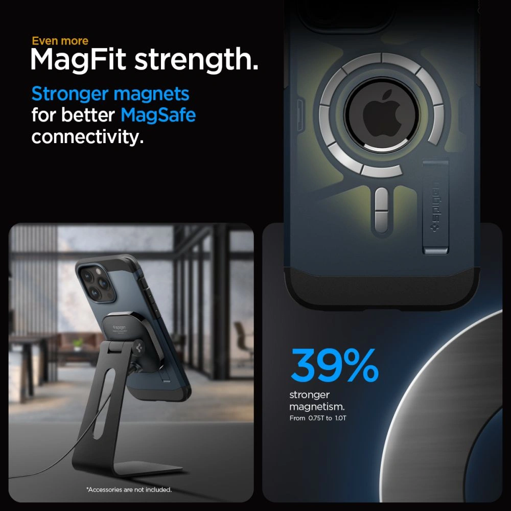 Wholesale Spigen Tough Armor Mag MagSafe Apple iPhone 15 Pro Max Metal Slate - SPN3114 - {ean13} - Hurt