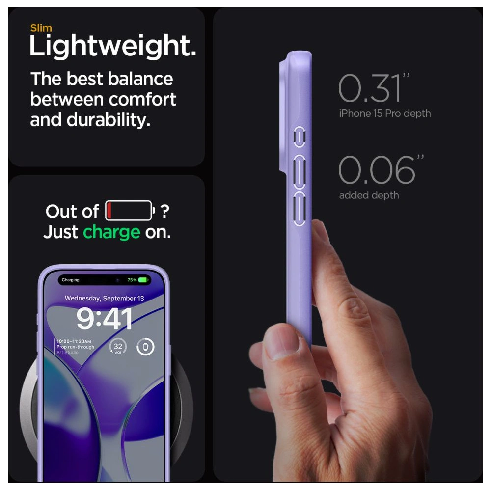 Hurtownia GSM - Etui Spigen Thin Fit Apple iPhone 15 Pro Iris Purple - SPN3115 - {ean13} - Hurt
