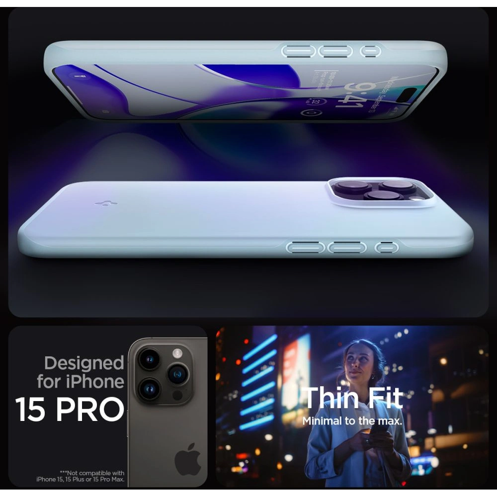 Hurtownia GSM - Case Spigen Thin Fit Apple iPhone 15 Pro Mute Blau - SPN3116 - {ean13} - Hurt