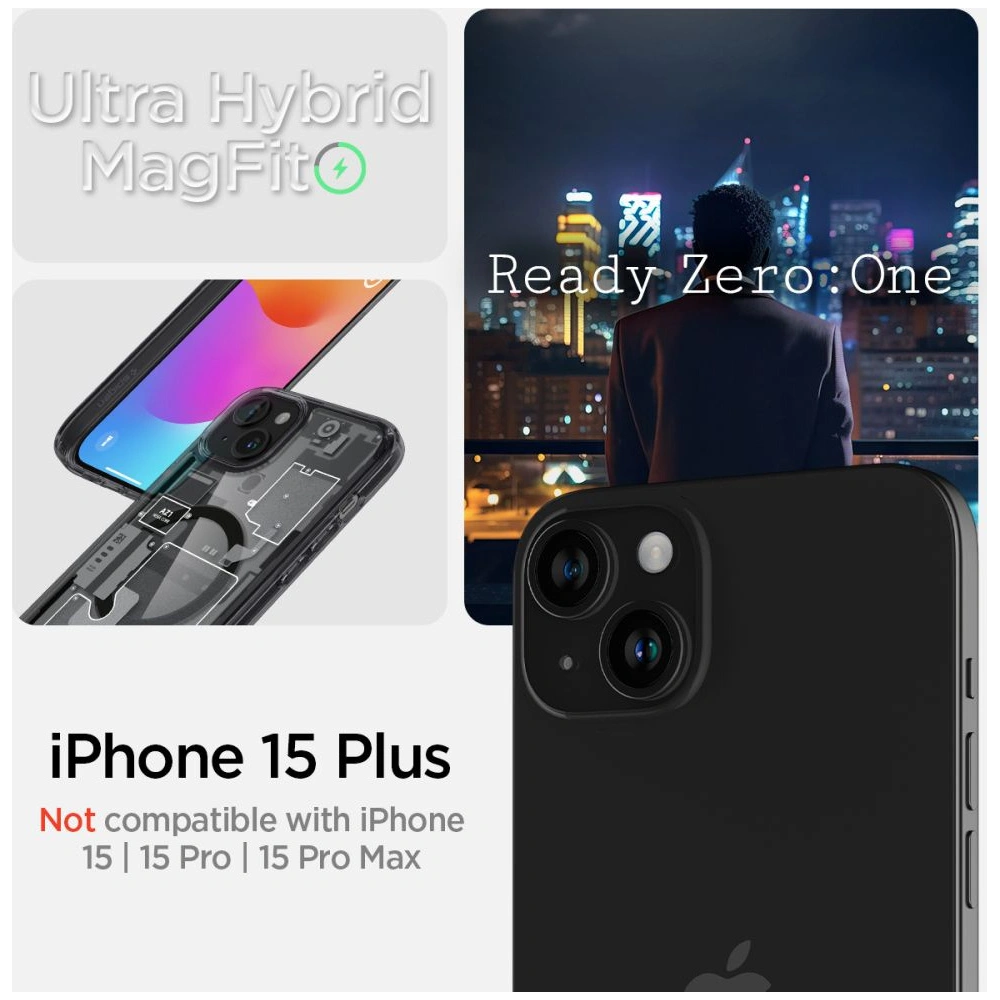 Hurtownia GSM - Etui Spigen Ultra Hybrid Mag MagSafe Apple iPhone 15 Plus / 14 Plus Zero One - SPN3117 - {ean13} - Hurt