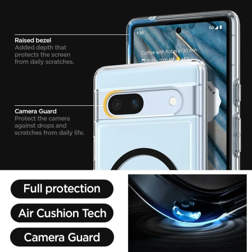 Etui Spigen Ultra Hybrid Onetap Ring MagSafe Google Pixel 7a Black