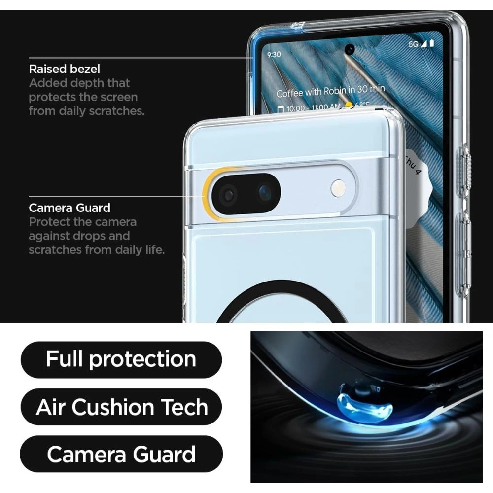 Hurtownia GSM - Case Spigen Ultra Hybrid Onetap Ring MagSafe Google Pixel 7a Schwarz - SPN3120 - {ean13} - Hurt