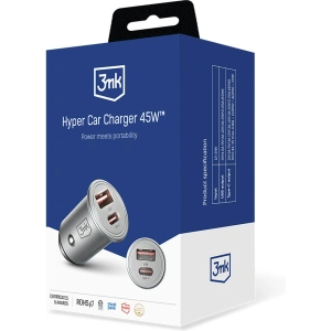 Hurtownia GSM - Auto nabíječka 3MK HyperCar Charger 45W USB-A + USB-C - 3MK5286 - {ean13} - Hurt
