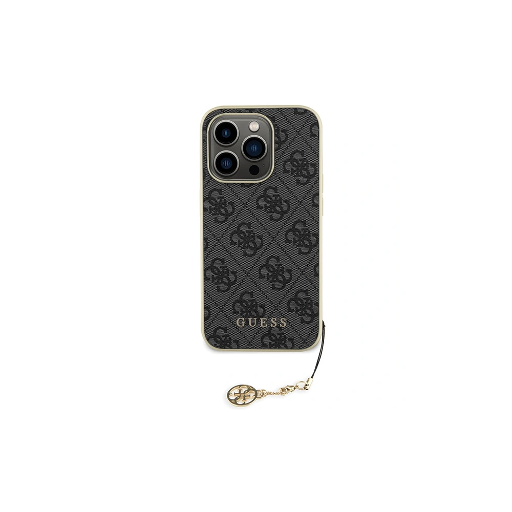 Etui Guess GUHCP15LGF4GGR Apple iPhone 15 Pro hardcase 4G Charms Collection szürke/grey