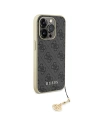 Case Guess GUHCP15LGF4GGR Apple iPhone 15 Pro Hardcase 4G Charms Collection grau/grey