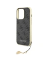Case Guess GUHCP15LGF4GGR Apple iPhone 15 Pro Hardcase 4G Charms Collection grau/grey