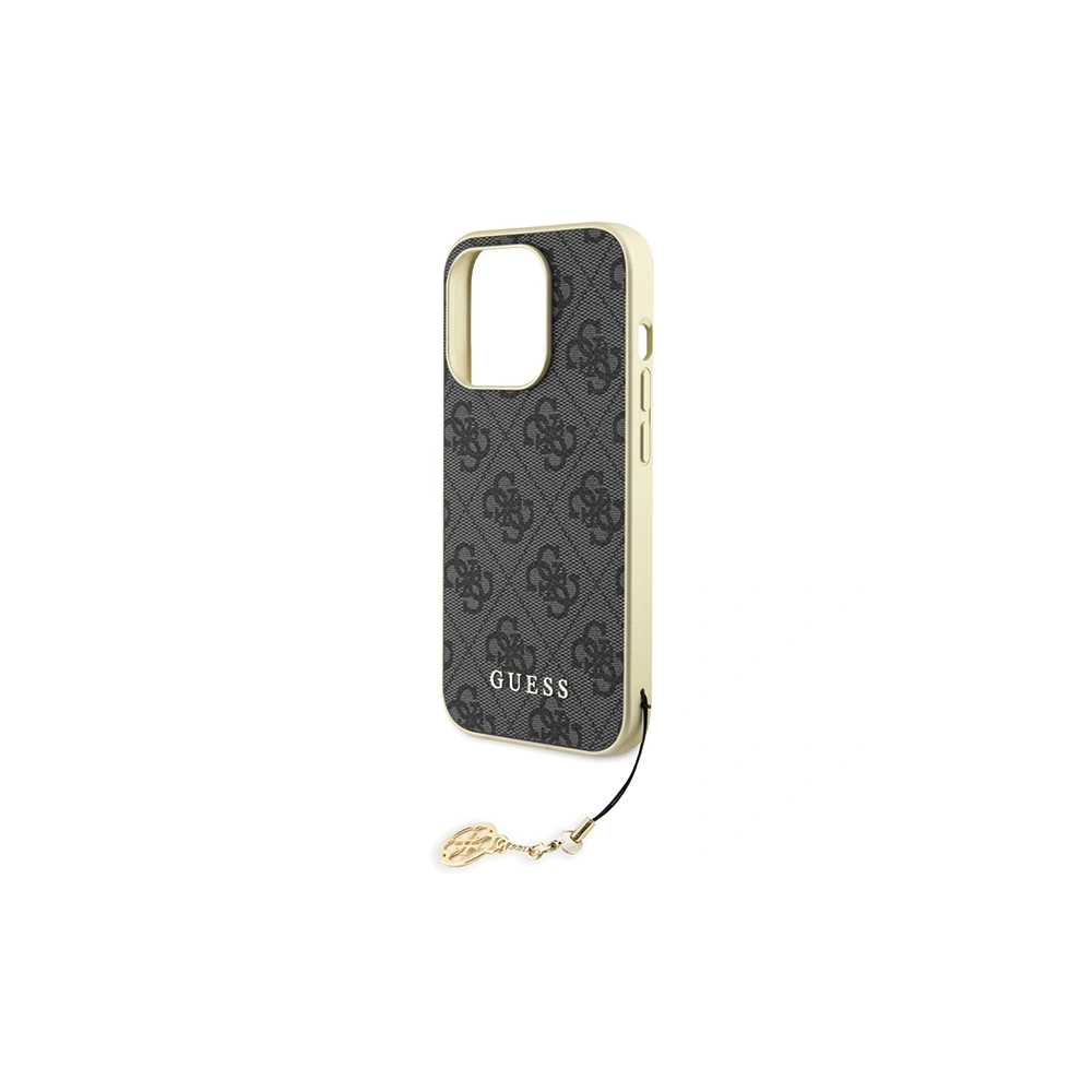 Case Guess GUHCP15LGF4GGR Apple iPhone 15 Pro Hardcase 4G Charms Collection grau/grey