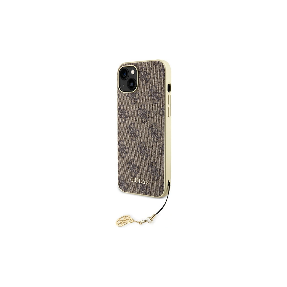 Wholesale Guess GUHCP15SGF4GBR Apple iPhone 15 hardcase 4G Charms Collection brown - GUE2978 - {ean13} - Hurt
