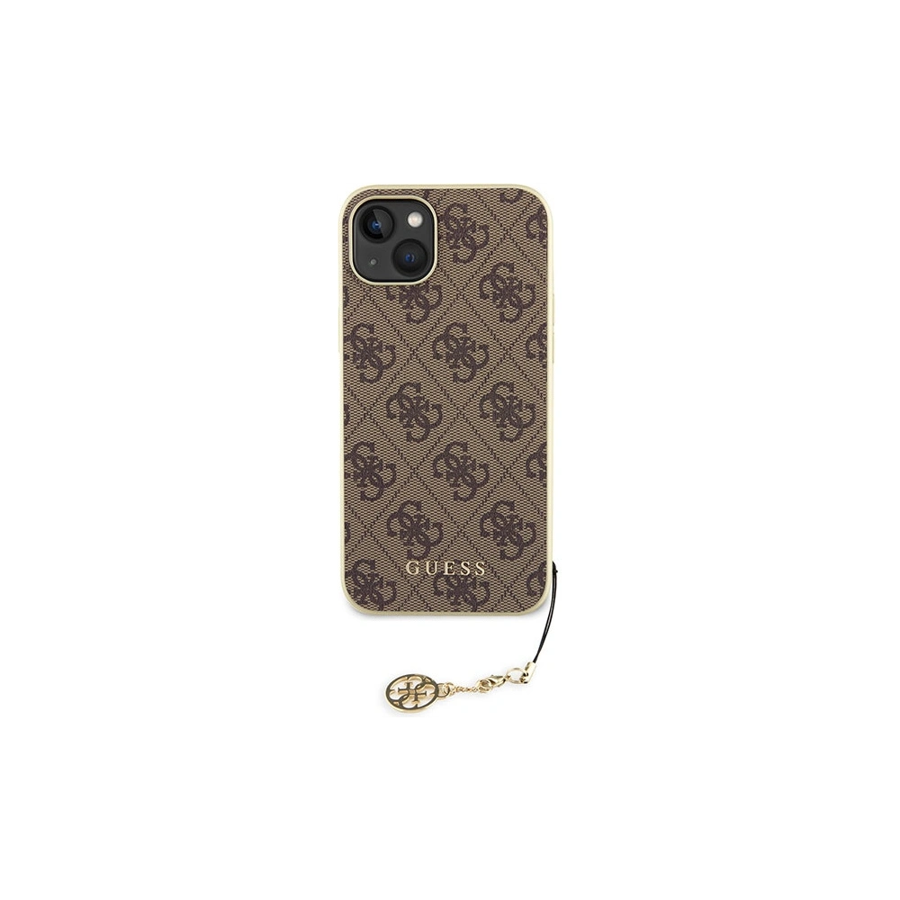 Wholesale Guess GUHCP15SGF4GBR Apple iPhone 15 hardcase 4G Charms Collection brown - GUE2978 - {ean13} - Hurt