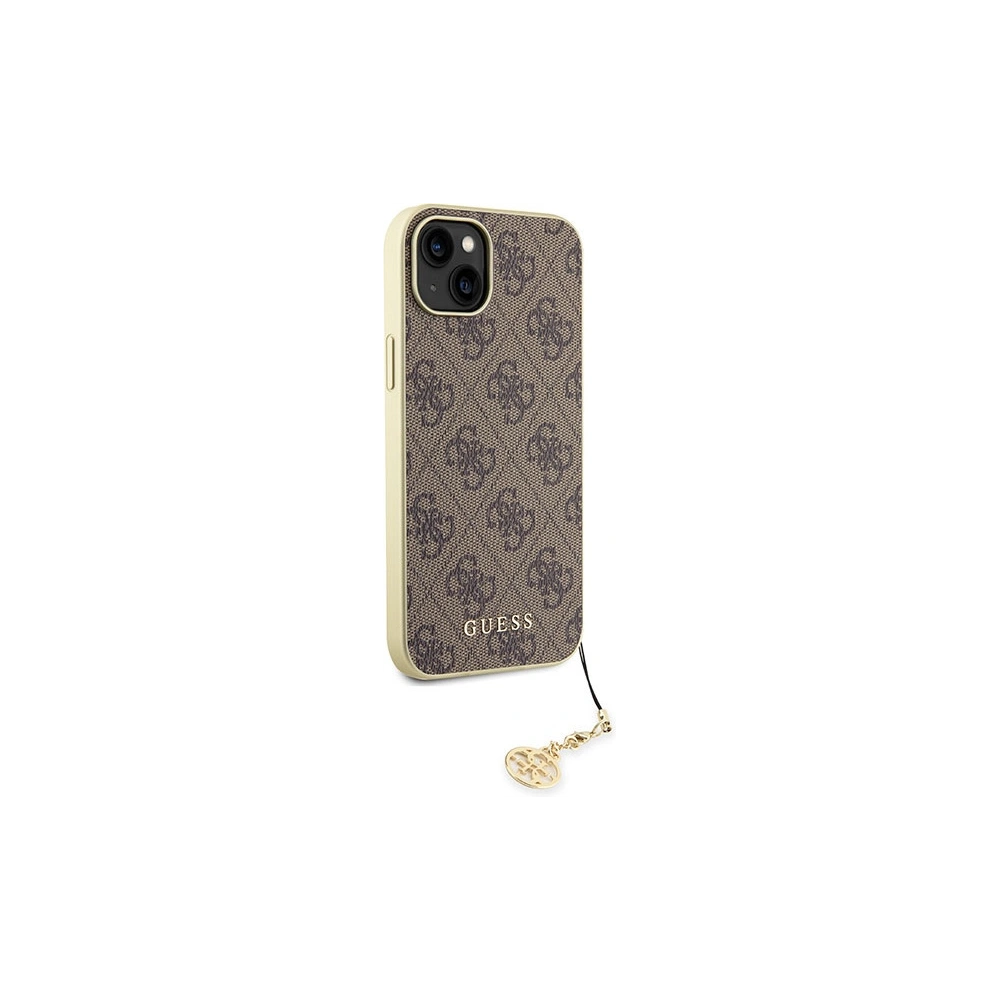 Wholesale Guess GUHCP15SGF4GBR Apple iPhone 15 hardcase 4G Charms Collection brown - GUE2978 - {ean13} - Hurt