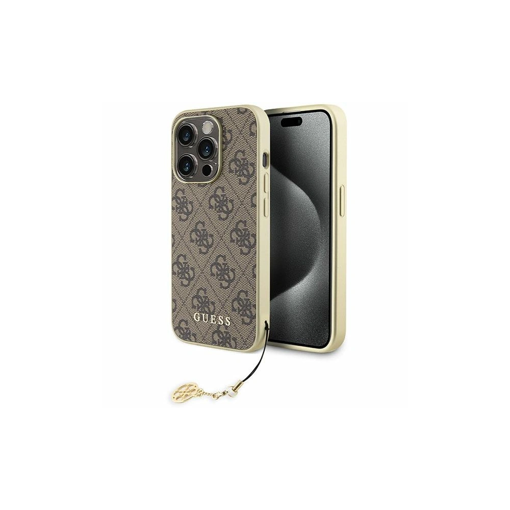 Hurtownia GSM - Etui Guess GUHCP15XGF4GBR Apple iPhone 15 Pro Max hardcase 4G Charms Collection maro/brown - GUE2979 - {ean13} - Hurt