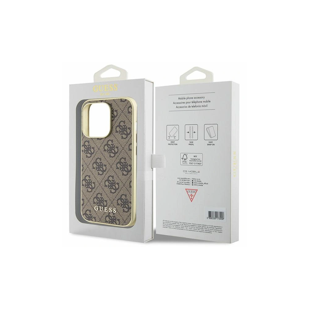 Hurtownia GSM - Etui Guess GUHCP15XGF4GBR Apple iPhone 15 Pro Max hardcase 4G Charms Collection maro/brown - GUE2979 - {ean13} - Hurt