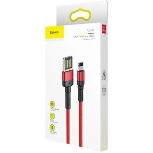 Kabel Lightning USB (dwustronny) Baseus Cafule 1,5A 2m (czerwony)
