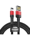 Kabel Lightning USB (dwustronny) Baseus Cafule 1,5A 2m (czarno-czerwony)