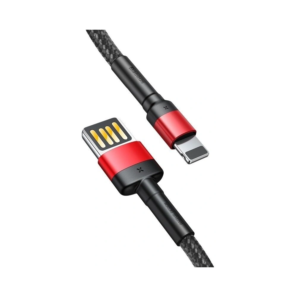 Hurtownia GSM - Cablu Lightning USB (bidirecțional) Baseus Cafule 1,5A 2m (negru-roșu) - BSU444BLKRED - {ean13} - Hurt