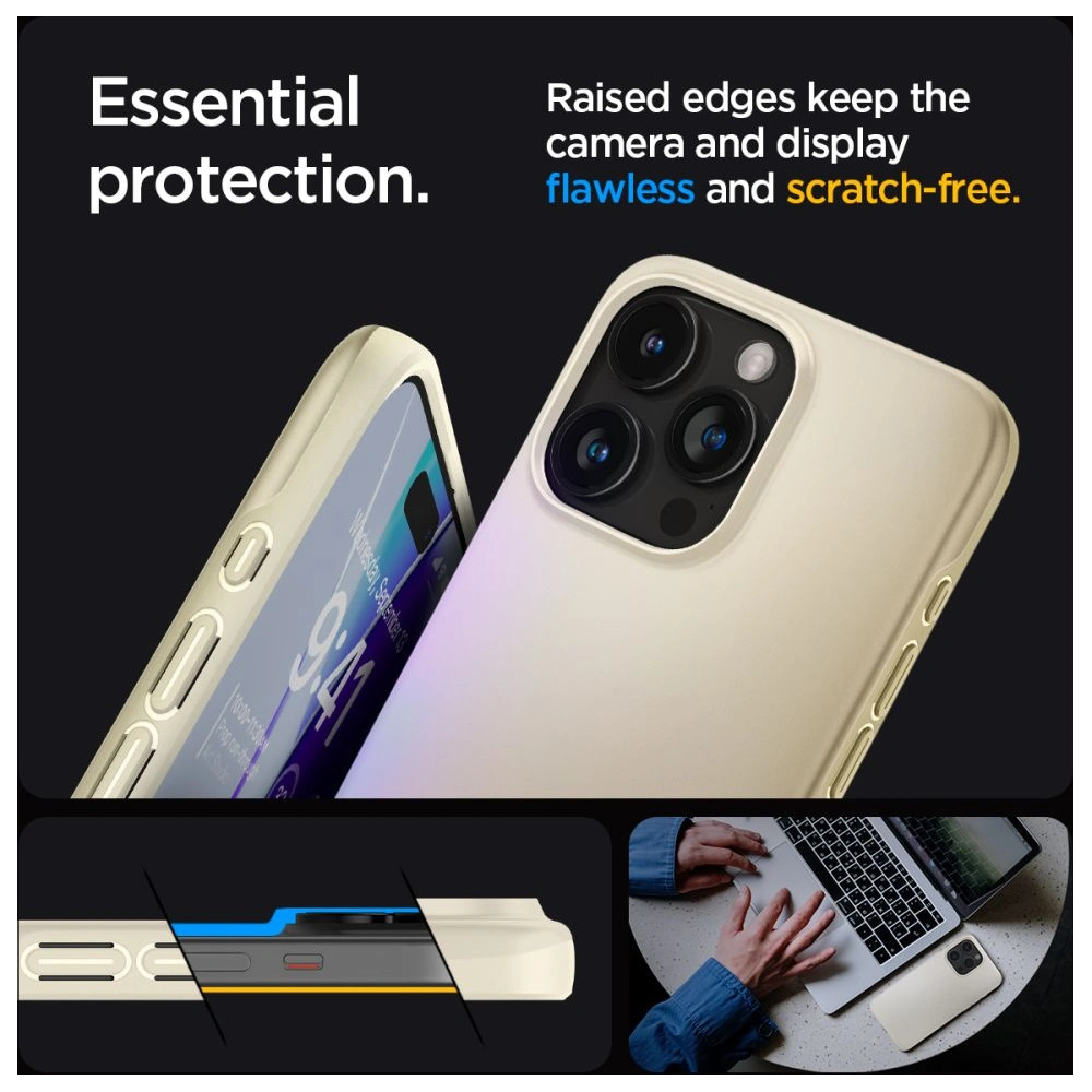 Hurtownia GSM - Etui Spigen Thin Fit Apple iPhone 15 Pro Némító Bézs - SPN3124 - {ean13} - Hurt