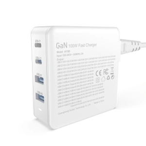 Hurtownia GSM - Nabíječka Dudao A100EU GaN 100W 2xUSB-C / 2xUSB-A bílá - DDA294 - {ean13} - Hurt