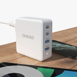 Hurtownia GSM - Nabíječka Dudao A100EU GaN 100W 2xUSB-C / 2xUSB-A bílá - DDA294 - {ean13} - Hurt