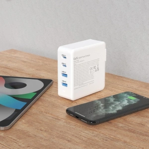 Hurtownia GSM - Nabíječka Dudao A100EU GaN 100W 2xUSB-C / 2xUSB-A bílá - DDA294 - {ean13} - Hurt