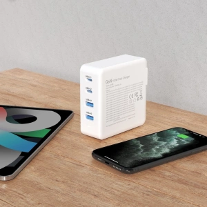 Hurtownia GSM - Nabíječka Dudao A100EU GaN 100W 2xUSB-C / 2xUSB-A bílá - DDA294 - {ean13} - Hurt