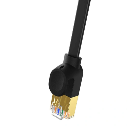 Kabel sieciowy Baseus, Ethernet RJ45, 10 Gbps, Cat.7, 0,5m (czarny)