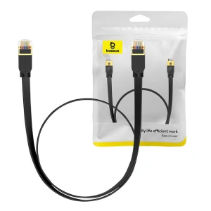 Hurtownia GSM - Hálózati kábel Baseus, Ethernet RJ45, 10 Gbps, Cat.7, 1m (fekete) - BSU4605 - {ean13} - Hurt