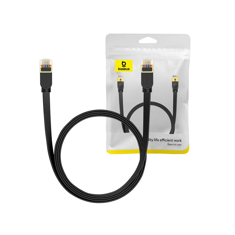 Hurtownia GSM - Cablu de rețea Baseus, Ethernet RJ45, 10 Gbps, Cat.7, 2m (negru) - BSU4606 - {ean13} - Hurt