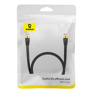 Hurtownia GSM - Hálózati kábel Baseus, Ethernet RJ45, 10 Gbps, Cat.7, 2m (fekete) - BSU4606 - {ean13} - Hurt