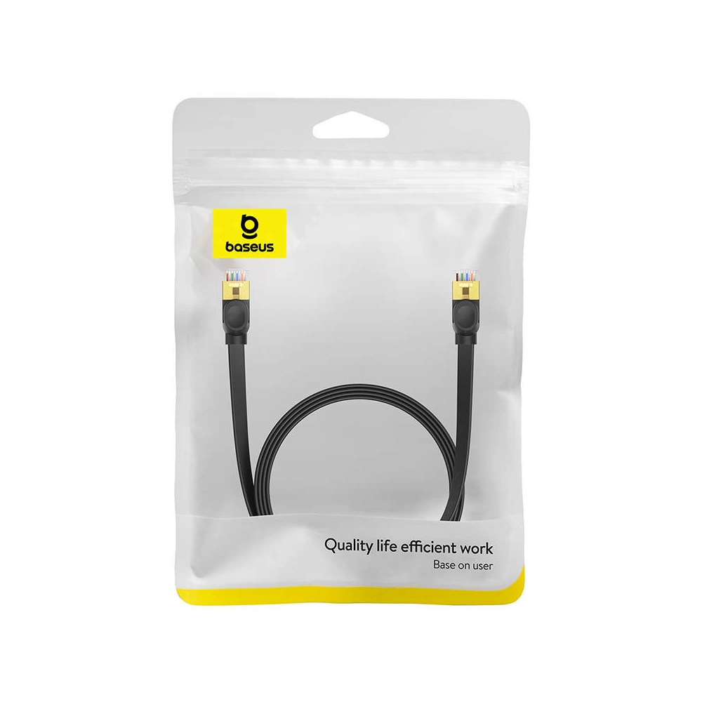 Hurtownia GSM - Cablu de rețea Baseus, Ethernet RJ45, 10 Gbps, Cat.7, 2m (negru) - BSU4606 - {ean13} - Hurt