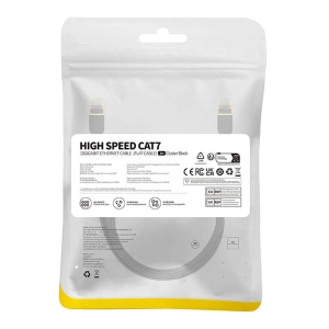 Hurtownia GSM - Hálózati kábel Baseus, Ethernet RJ45, 10 Gbps, Cat.7, 2m (fekete) - BSU4606 - {ean13} - Hurt