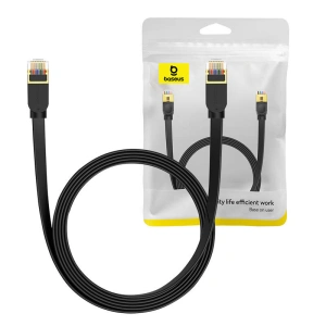 Hurtownia GSM - Hálózati kábel Baseus, Ethernet RJ45, 10 Gbps, Cat.7, 3m (fekete) - BSU4607 - {ean13} - Hurt