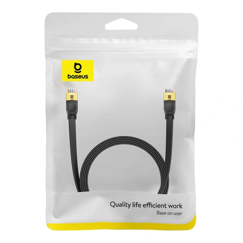 Kabel sieciowy Baseus, Ethernet RJ45, 10 Gbps, Cat.7, 3m (czarny)