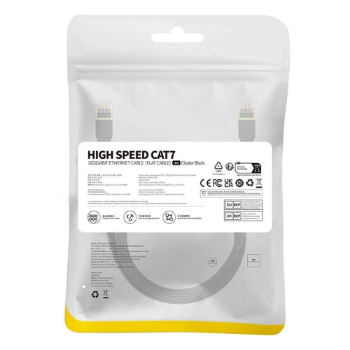 Kabel sieciowy Baseus, Ethernet RJ45, 10 Gbps, Cat.7, 3m (czarny)