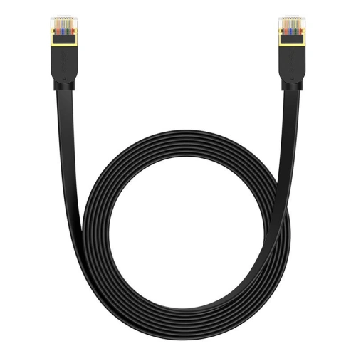 Kabel sieciowy Baseus, Ethernet RJ45, 10 Gbps, Cat.7, 5m (czarny)