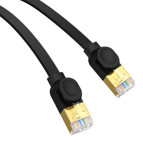 Kabel sieciowy Baseus, Ethernet RJ45, 10 Gbps, Cat.7, 5m (czarny)