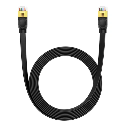 Kabel sieciowy Baseus, Ethernet RJ45, 10 Gbps, Cat.7, 5m (czarny)