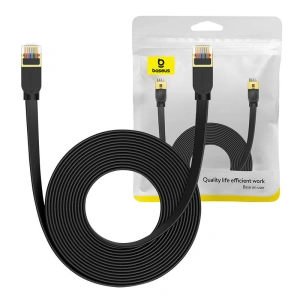 Hurtownia GSM - Hálózati kábel Baseus, Ethernet RJ45, 10 Gbps, Cat.7, 8m (fekete) - BSU4609 - {ean13} - Hurt