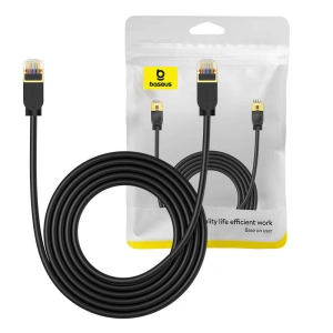 Hurtownia GSM - Hálózati kábel Baseus High Speed, Ethernet RJ45, 10 Gbps, Cat.7, 3m (fekete) - BSU4611 - {ean13} - Hurt